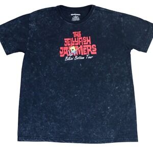 Nickelodeon SpongeBob Jellyfish Jammers Men XL Black Acid Wash Tour Graphic Tee